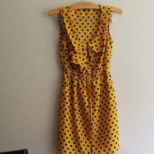 Yellow polka dot dress
